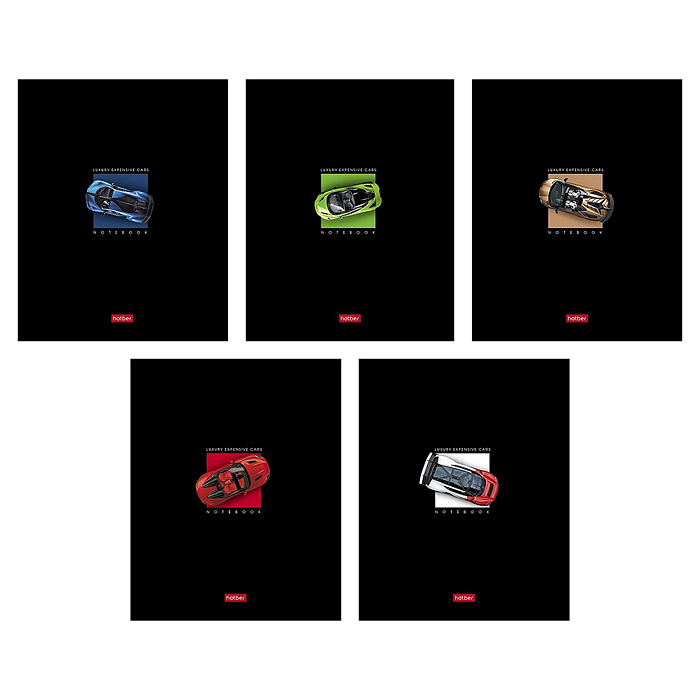 Тетрадь 48л. клетка "Luxury expensive cars" А5 на скобе