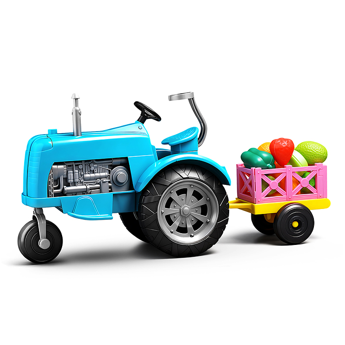 Трактор 568-A "Ферма" с овощами, в коробке