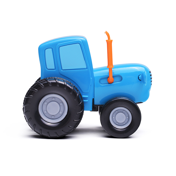 Машина металл "Синий трактор" с автоперевозчиком 7,5 см, синий