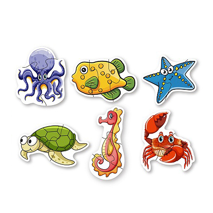 Пазл 88065 "В мире океана" (6 картинок)