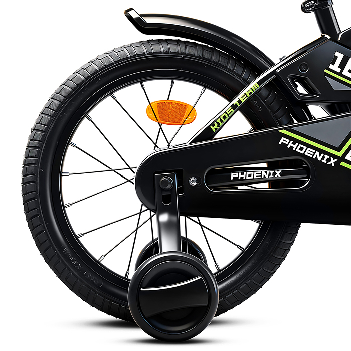 Велосипед 16" Rocket Phoenix, цвет черно/зеленый