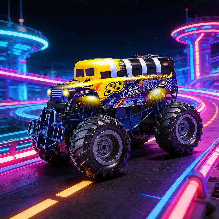 Машина SJ-236S "Монстр автобус" р/у, 27 MHz, в коробке