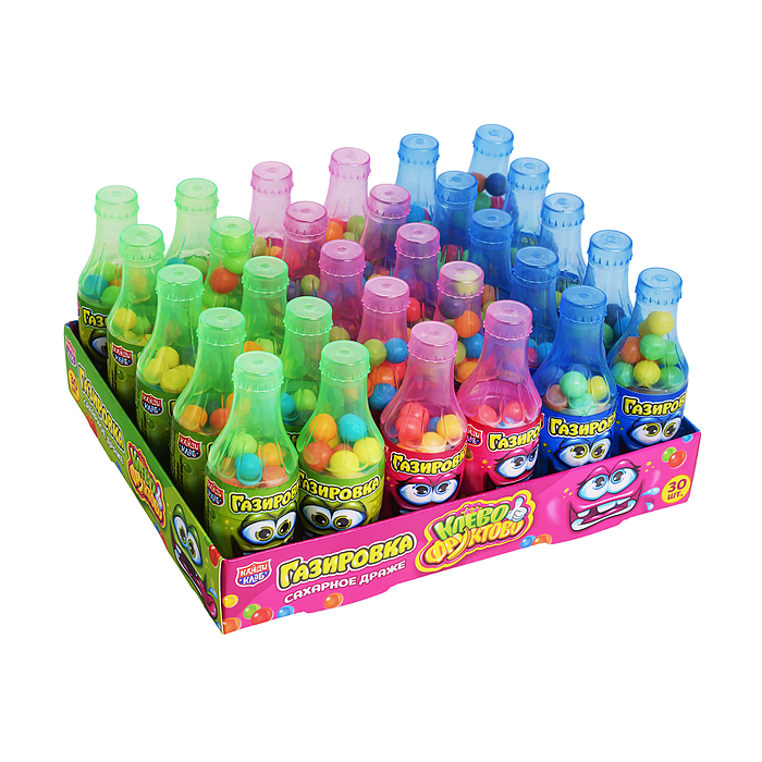 Сахарное драже с хрустящей начинкой "Газировка Клёво-Фруктово" 10г*30шт