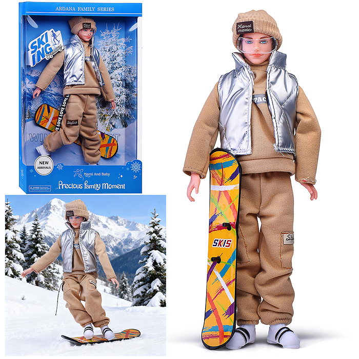 Кукла A806B "Зимнии каникулы" с аксессуарами, в коробке