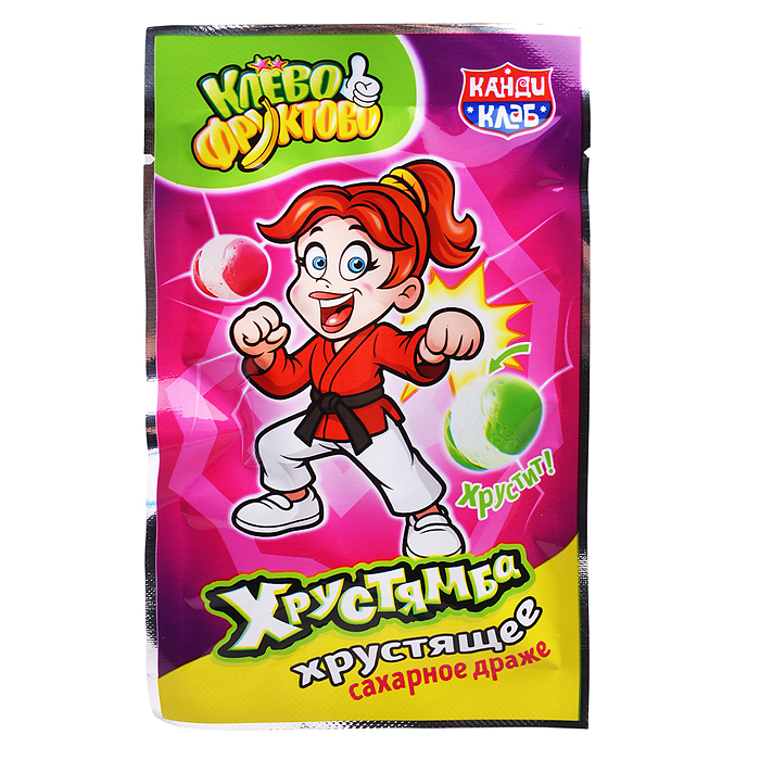 Хрустящее сахарное драже "Хрустямба. Клёво-Фруктово" 10г*30шт