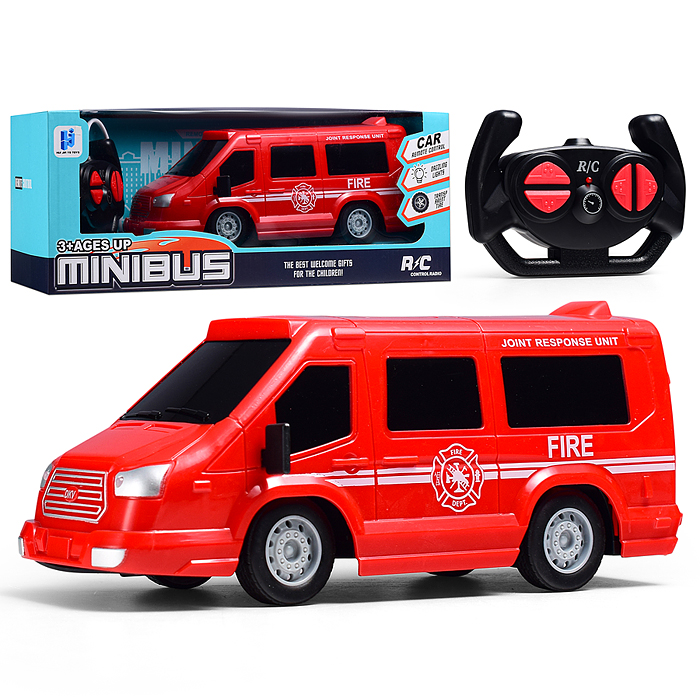 Машина 998-59Y "Пожарная служба" р/у, 27 MHz, в коробке