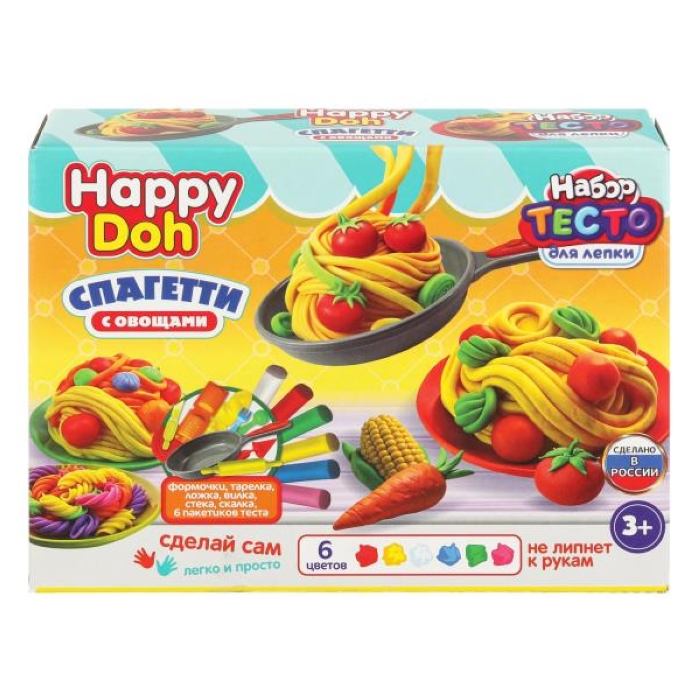 Набор для лепки с формочками "Спагетти" 24 см 