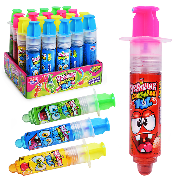 Жидкая конфета "Укольчик-Прикольчик XXL" ассорти 55гр*20шт