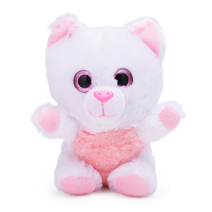 Крошка котенок 15 см., белый