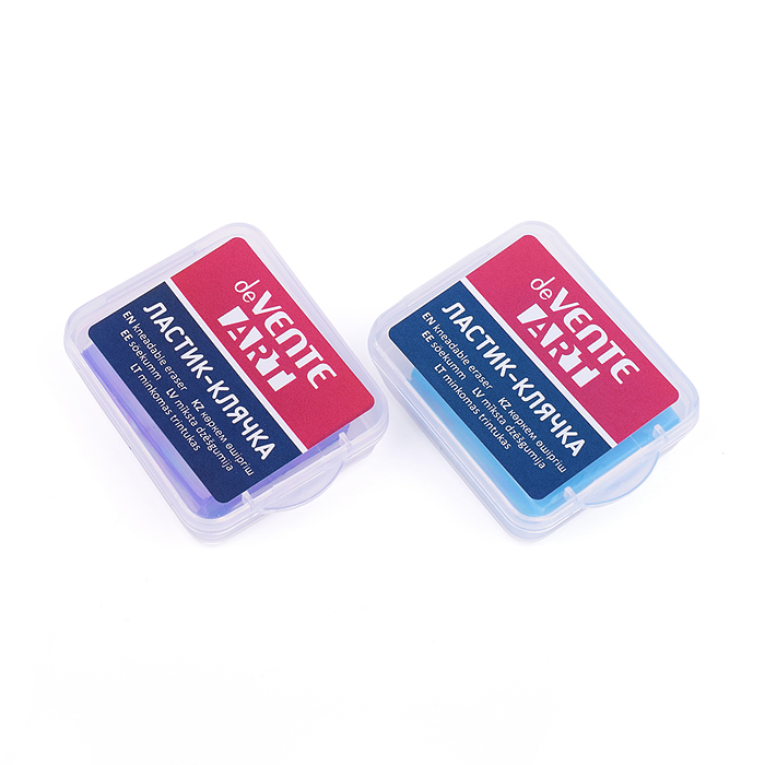 Ластик-клячка "ART" синтетический каучук, прямоугольный, ассорти 3 пастельных цвета, 39x35x