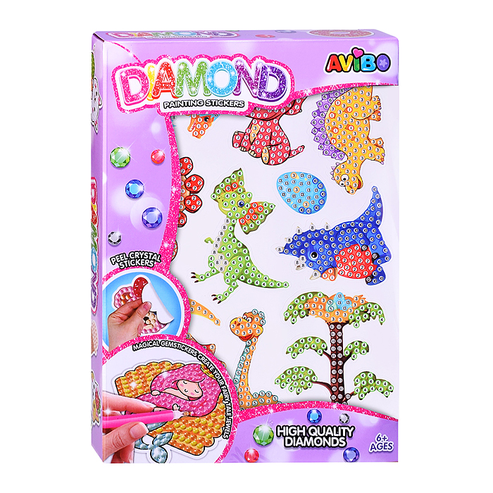 Мозаика алмазная A5503-19 "Парк динозавров" в коробке