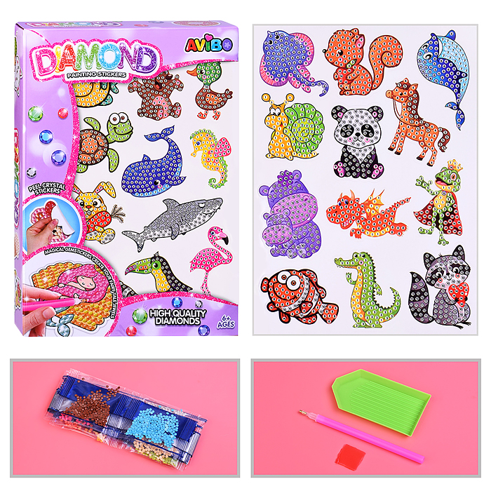 Мозаика алмазная A5503-13 "Животный мир" в коробке