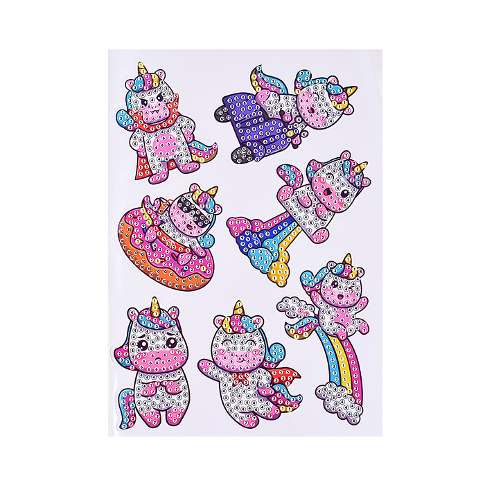 Мозаика алмазная A5503-10 "Такие разные единорожки" в коробке