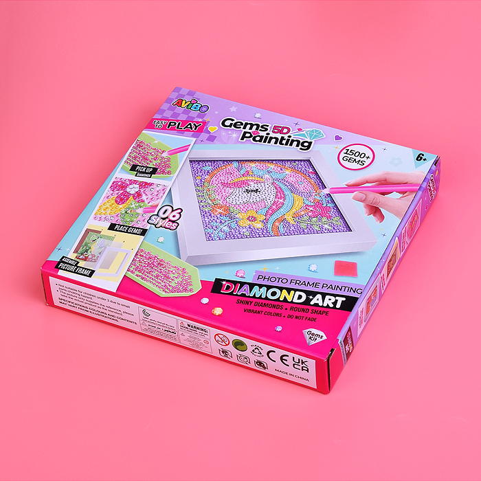 Мозаика алмазная A5501E "Динозаврик" в коробке