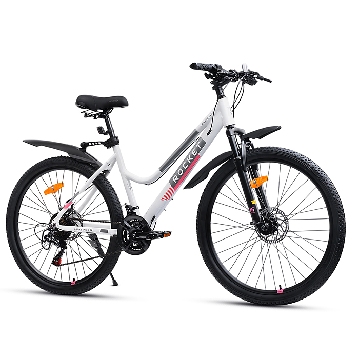 Фото к товару Велосипед 26" Rocket lady Alloy 26, цвет белый, размер 17" Велосипед 26" Rocket lady Alloy 26, цвет белый, размер 17"
