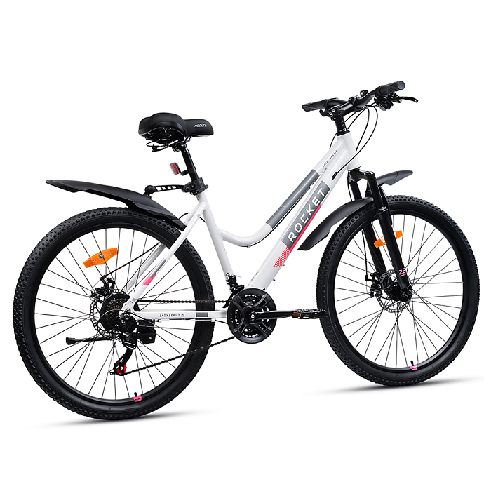 Фото к товару Велосипед 26" Rocket lady Alloy 26, цвет белый, размер 17" Велосипед 26" Rocket lady Alloy 26, цвет белый, размер 17"