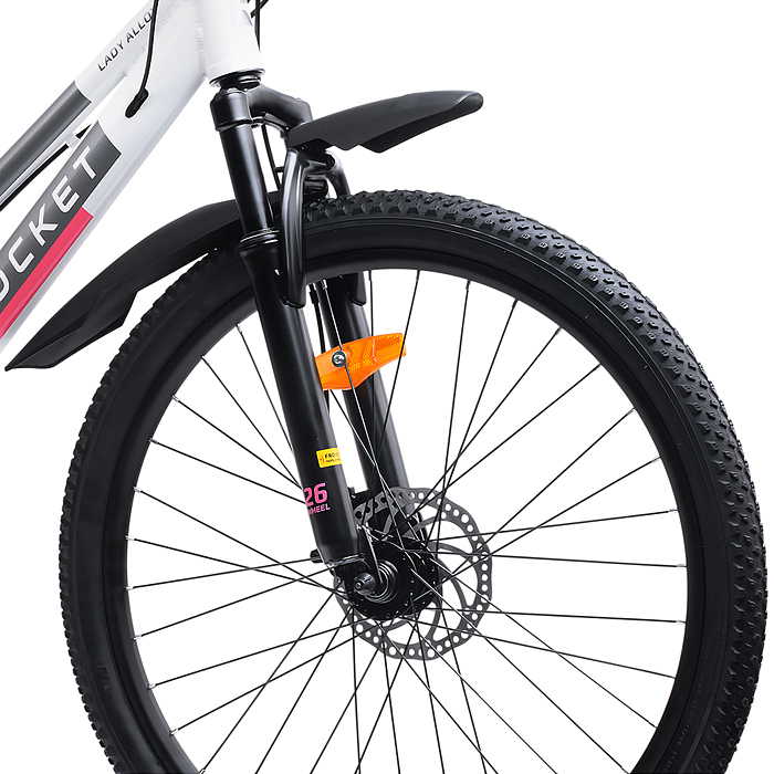 Фото к товару Велосипед 26" Rocket lady Alloy 26, цвет белый, размер 17" Велосипед 26" Rocket lady Alloy 26, цвет белый, размер 17"