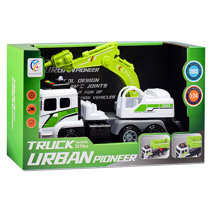 Машина 6630-E "СтройЛидер" (свет, звук) в коробке