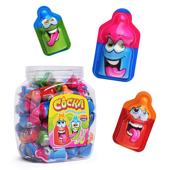 Жевательный мармелад с кислой начинкой "Соска" 10гр*50шт