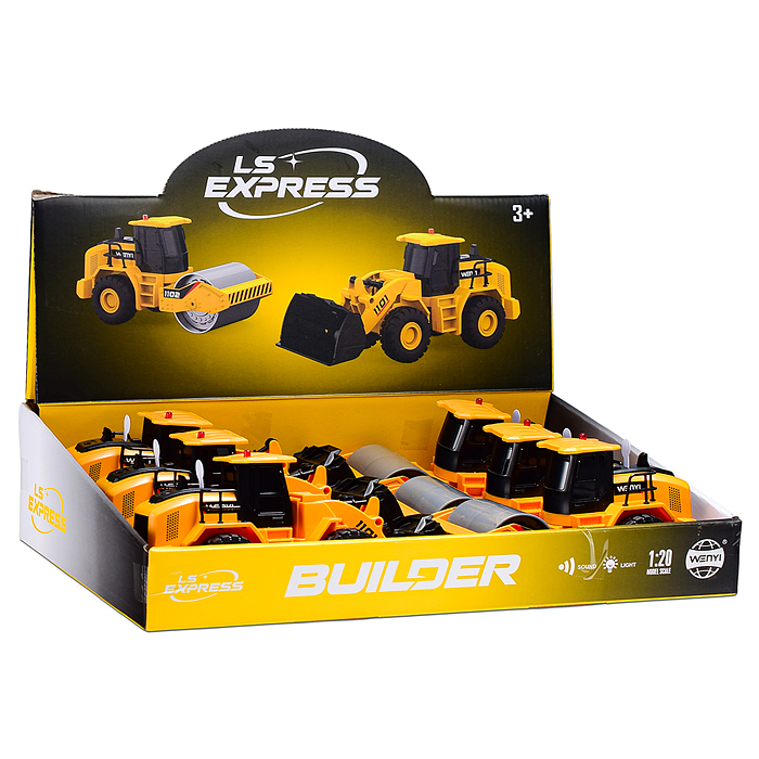 Машина WY1101-6 "Строительный город" 1:32 (свет, звук) в коробке