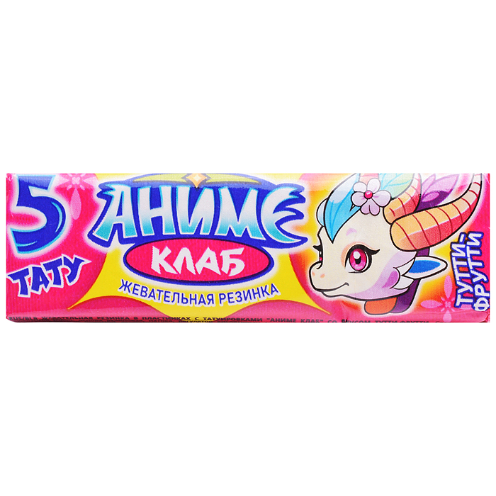 Жевательная резинка в пластинках с татуировками "Аниме Клаб" ассорти 12,5гр*20шт
