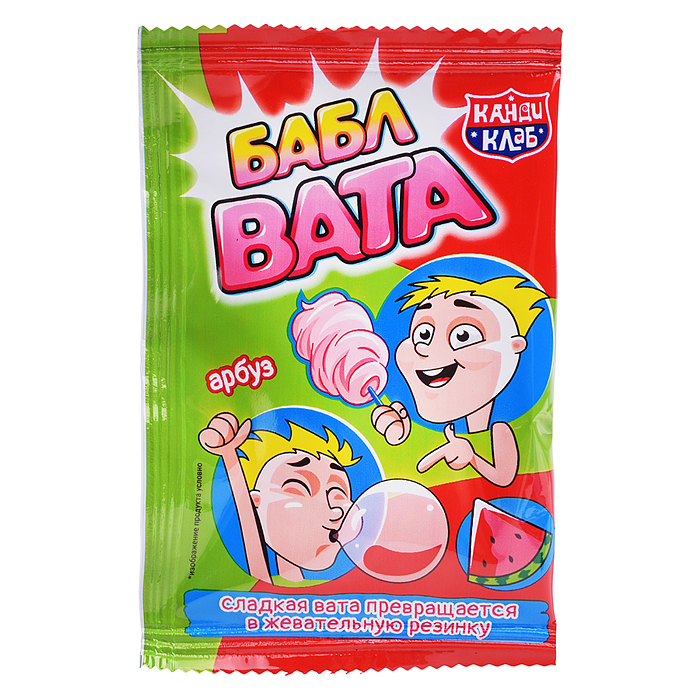 Сладкая вата "Бабл вата" ассорти 5гр*24шт