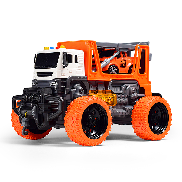 Машина JS114S "МегаСити" 1:16 (свет, звук) в коробке (цвет оранжевый)