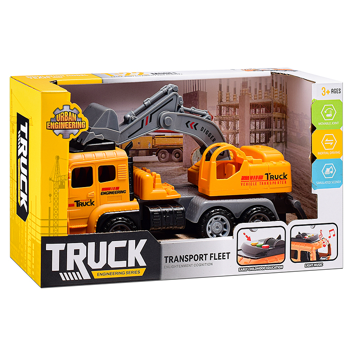 Машина 6630-C1 "Автоэкскаватор" (свет, звук) в коробке