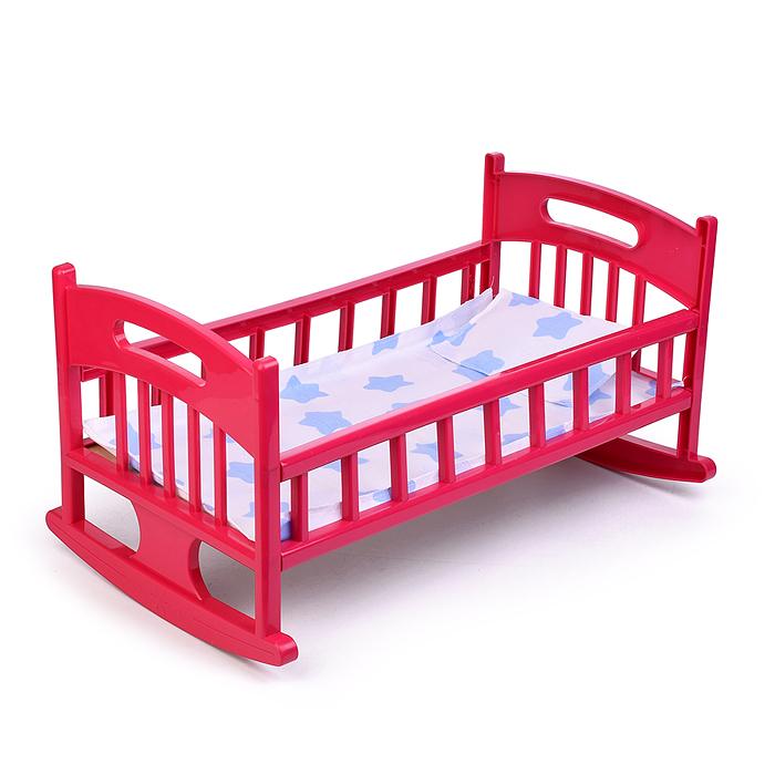 Кроватка для кукол с постелькой в коробке 