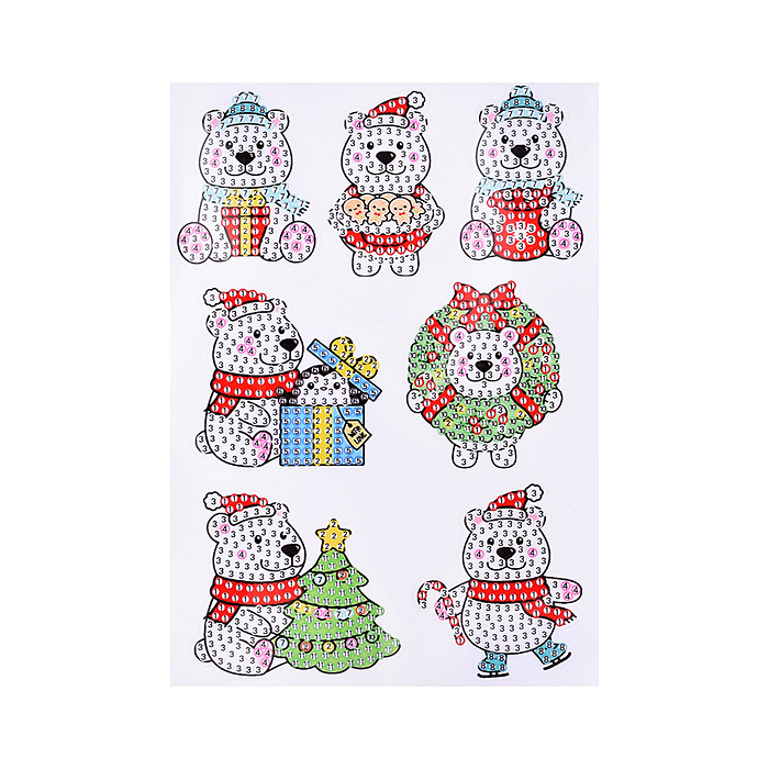 Мозаика алмазная A5503-2 "Северные мишки" в  коробке