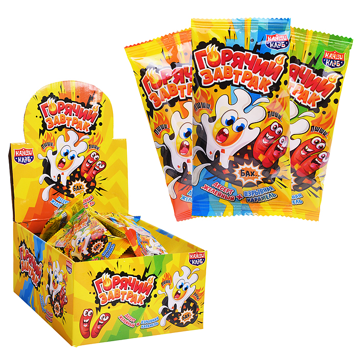 Десерт желейный cо взрывной карамелью "Горячий Завтрак" 24г*30шт