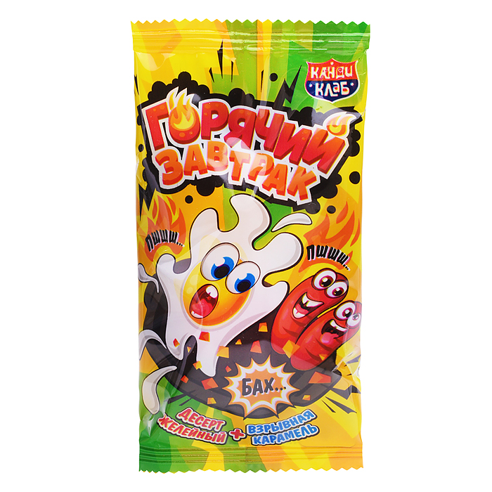 Десерт желейный cо взрывной карамелью "Горячий Завтрак" 24г*30шт