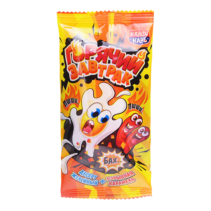 Десерт желейный cо взрывной карамелью "Горячий Завтрак" 24г*30шт