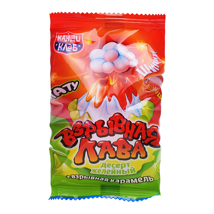 Десерт желейный со взрывной карамелью и татуировкой "Взрывная Лава" 27г*30шт
