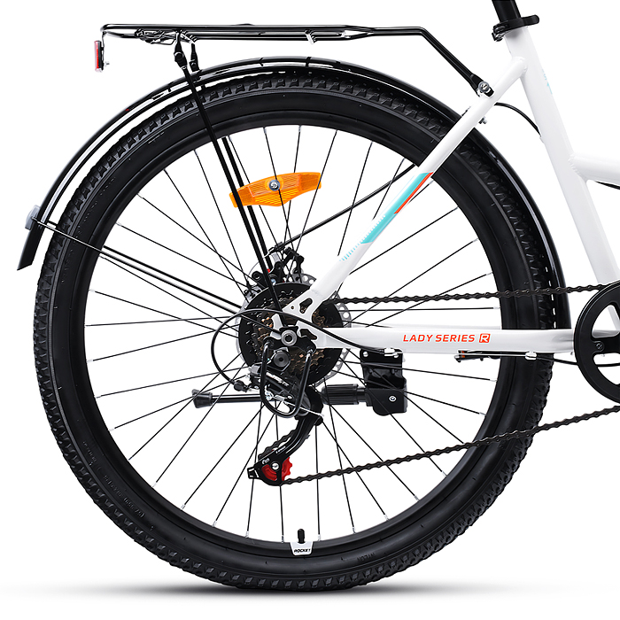 Фото к товару Велосипед 26" Rocket lady Steel 26, цвет белый/бирюзовый, размер 17" Велосипед 26" Rocket lady Steel 26, цвет белый/бирюзовый, размер 17"