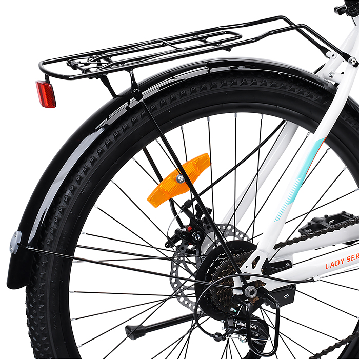 Фото к товару Велосипед 26" Rocket lady Steel 26, цвет белый/бирюзовый, размер 17" Велосипед 26" Rocket lady Steel 26, цвет белый/бирюзовый, размер 17"