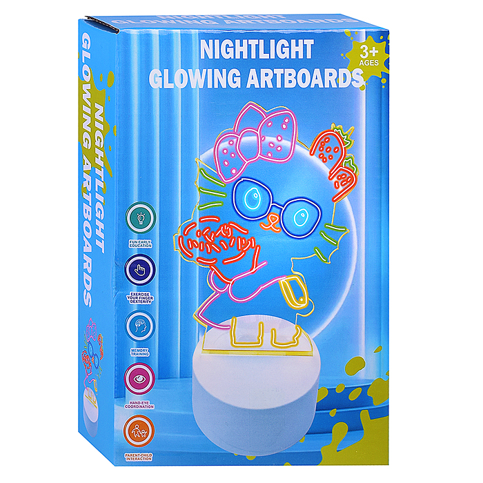Набор для творчества  8N50-25 "Доска для рисования-светильник Кошечка" в коробке