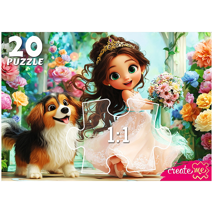 Макси-пазлы 20 "Принцесса с собачкой"