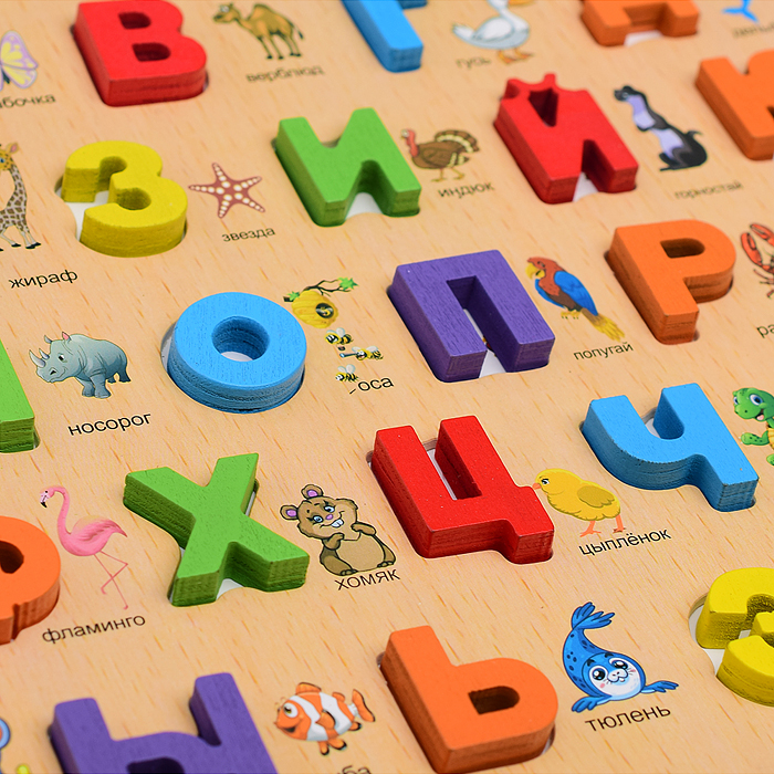 Игра развивающая D2015 "Алфавит" с доской для рисования