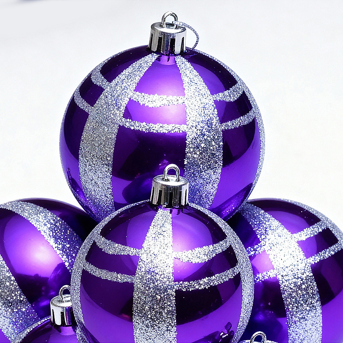 Набор шаров S0160-3 "Розовый опал" (6см) в пакете