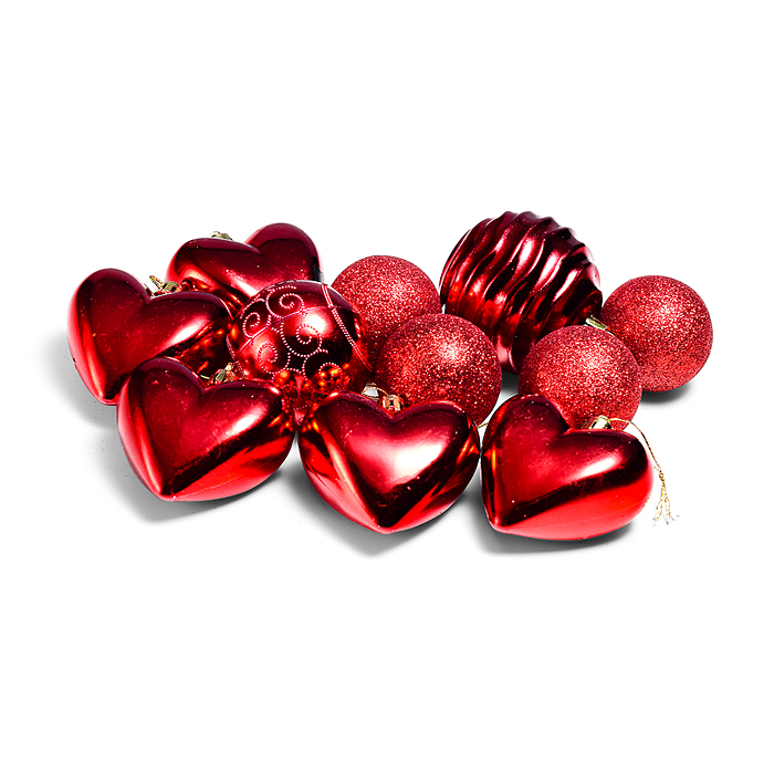 Набор новогодних украшений S1300-1 (12шт.) в пакете