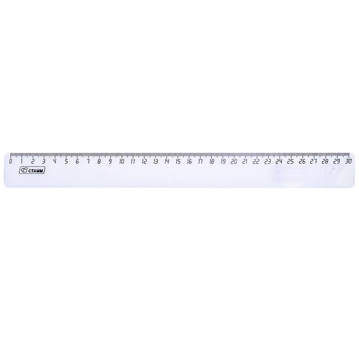 Линейка 30см прозрачная б/цв Линейка 30см прозрачная б/цв