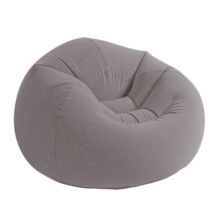 Надувное кресло "Beanless Bag" 114х114х71см, серое, 100кг