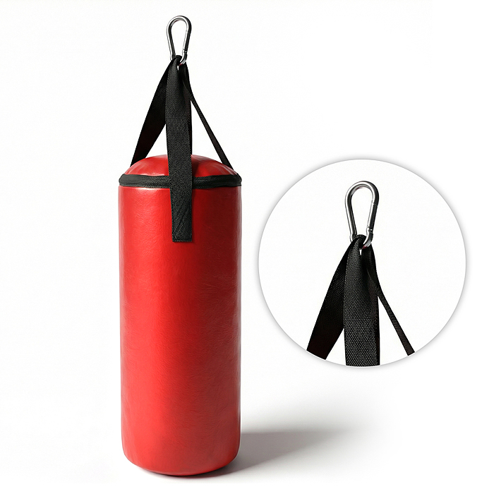 Фото к товару Мешок боксерский Детский 12кг (ПВХ) красный Мешок боксерский Детский 12кг (ПВХ) красный