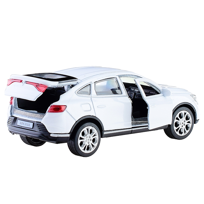 Фото к товару Машина металл Renault arkana 12 см, (откр дв, багаж, белый) инерц, в коробке Машина металл Renault arkana 12 см, (откр дв, багаж, белый) инерц, в коробке