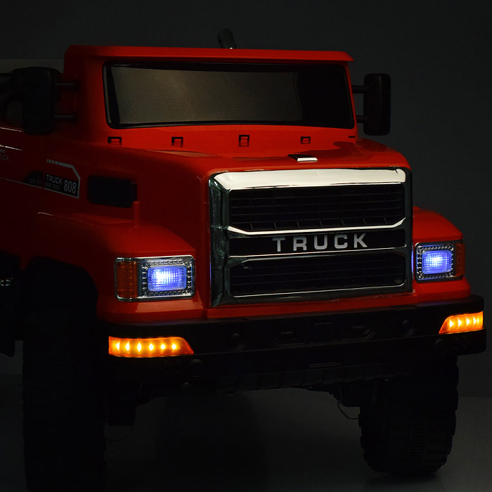 Электромобиль U023478Y "Супер Трак" на аккумуляторе, с р/у управлением, в коробке (красный)