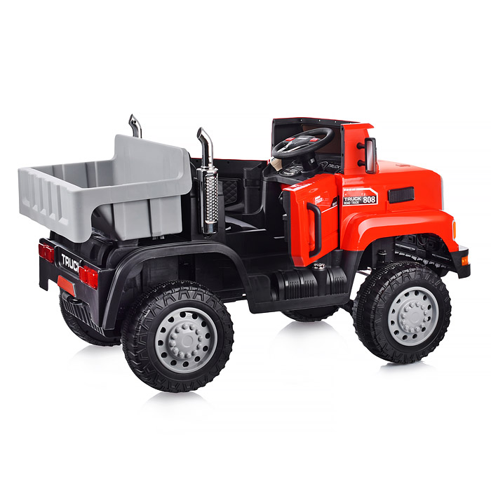 Электромобиль U023478Y "Супер Трак" на аккумуляторе, с р/у управлением, в коробке (красный)