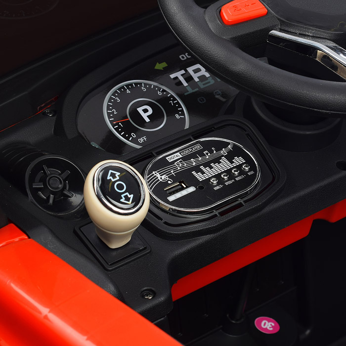 Электромобиль U023478Y "Супер Трак" на аккумуляторе, с р/у управлением, в коробке (красный)