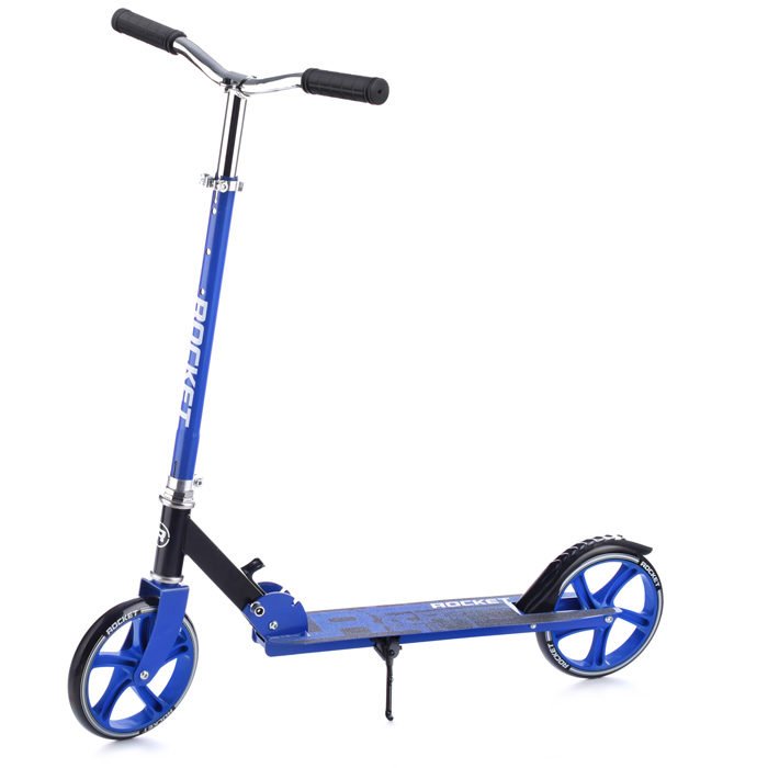 Самокат 2-х колесный ROCKET,колеса PU/ 200 мм,ABEC 7, синий