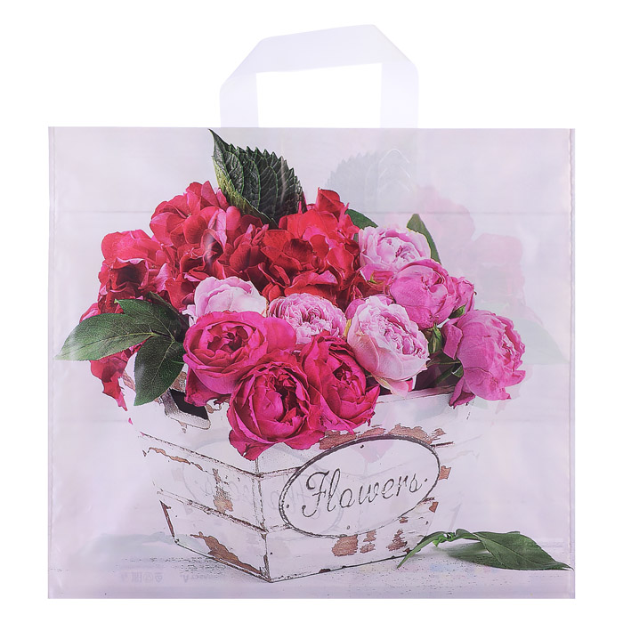 Пакет ПЭ с петлевой ручкой 38х34+3см (70) (Пинк) 